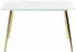 Beliani Mulga Esstisch Hartglas Marmoroptik 120x70cm Goldfüße (373459)