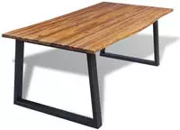 vidaXL Esstisch Massivholz Akazie 200x90 cm