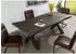 Massivmoebel24 Freeform 5 Baumkantentisch Mangoholz 200x100x77cm grau lackiert, X-Beine anthrazit (09-110-844-2214)