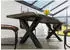 Massivmoebel24 Freeform 5 Baumkantentisch Mangoholz 200x100x77cm grau lackiert, X-Beine anthrazit (09-110-844-2214)