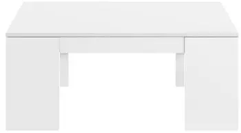 Due-Home Kendra Couchtisch h&ouml;henverstellbar 100x50cm Wei&szlig; Hochglanz (Kendra)