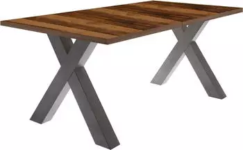 M&auml;usbacher Mister Esstisch Plankeneiche ausziehbar 160-210cm X-Gestell (43997236-0)