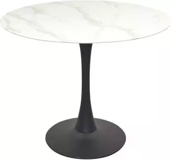 HOFMANN LIVING AND MORE Esstisch Marmoroptik Wei&szlig;/Schwarz 90x90cm (34449216-0)