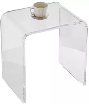 VEVOR Beistelltisch C-Form Acryl 415x305x460mm, transparent, 25kg (JYFE-001S)
