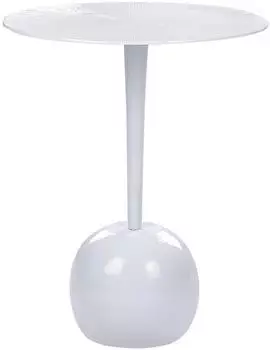 Beliani Eucla Beistelltisch Metall rund wei&szlig;, &Oslash;40cm (EUCLA)