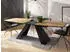 WFL GROUP Monte Esstisch ausziehbar 160–200cm, Craft Eiche, schwarze Metallbeine