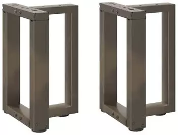 vidaXL Couchtischbeine T-Form 2 Stk. Naturstahl 28x25x(42-43)cm Stahl (4013023)