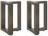 vidaXL Couchtischbeine T-Form 2 Stk. Naturstahl 28x25x(42-43)cm Stahl (4013023)