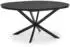 Idimex Chester Esstisch rund ausziehbar 120–160cm, Holzdekor, Schwarz (Chester)