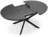 Idimex Chester Esstisch rund ausziehbar 120–160cm, Holzdekor, Schwarz (Chester)