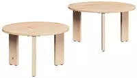 vidaXL Couchtisch 2 pcs Natur Massivholz Kiefer