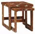 vidaXL Satztische 2 Stk. Braun 46x46x45cm Massives Recyceltes Holz (4104558)