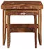 vidaXL Satztische 2 Stk. Braun 46x46x45cm Massives Recyceltes Holz (4104558)