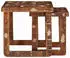 vidaXL Satztische 2 Stk. Braun 46x46x45cm Massives Recyceltes Holz (4104558)
