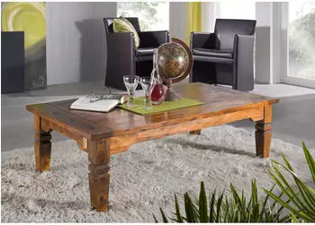 Massivmoebel24 Oxford Couchtisch Akazie massiv 135x75x40cm honig lackiert (09-200-610-6024)