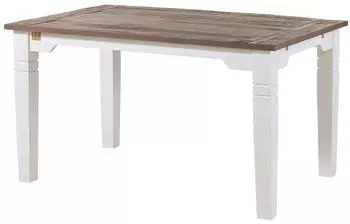 Massivmoebel24 Toulouse 114 Esstisch Mango ausziehbar 140-220x90x76 wei&szlig; lackiert (09-104-188-1014)