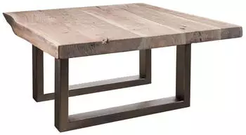 Massivmoebel24 Freeform #122 Couchtisch Akazie Natural Stone lackiert 90x90x45cm (09-200-814-0122)
