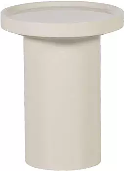 Woood Veluna Beistelltisch MDF & Holzfurnier Sand, &Oslash;40cm, H51cm