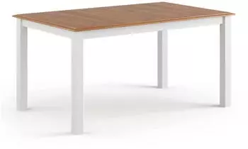 Pharao24 Esstisch Ausziehtisch in Weiß und Eichefarben (10132403)
