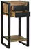vidaXL Beistelltisch mit Regal Massivholz Mango Braun 40x40x80cm