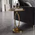 Finebuy Beistelltisch Aluminium rund 44cm Gold (FB116518)