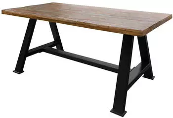 Massivmoebel24 INDUSTRIAL #84 Esstisch Altholz mehrfarbig lackiert 160x90x76cm (09-106-811-0058)