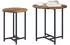 vidaXL Beistelltisch 2er-Set Raucheiche Holzwerkstoff und Metall (869698)