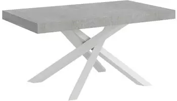 Itamoby Volantis Premium Ausziehtisch 160/264x90cm, Beine Beton Wei&szlig;