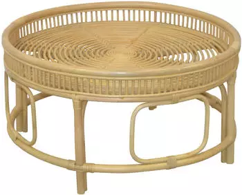 HOFMANN LIVING AND MORE Couchtisch Rattan, beige, 75x75x41cm (44726135-0)