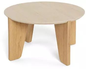 Actona Dockland Couchtisch rund, Eiche/Travertin, &Oslash;80x45cm
