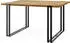 WFL GROUP Marco Esstisch ausziehbar, Lancelot Eiche, schwarze Metallbeine, 140-240x80cm (44104687)