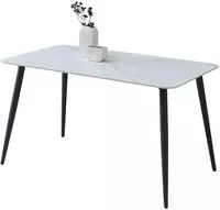 Stolkom Esstisch "Cody Esszimmertisch Keramik, Wei&szlig; marmoriert, BxHxT...