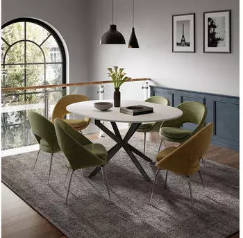 VICCO Esstisch Loyd 120x76.5cm wei&szlig;/schwarz