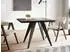 WFL GROUP Quadro Esstisch ausziehbar 100–150cm, Arvadonna Chestnut, schwarze Holzbeine