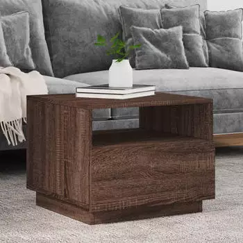 vidaXL Couchtisch mit LED-Leuchten Sonoma-Eiche 50x49x40cm (839828)