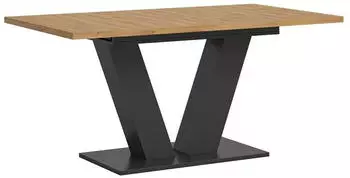 xonox.home Motion Esstisch ausziehbar 150&ndash;190x90x76cm Artisan Eiche, V-Gestell grau (X4AE3T61)