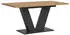 xonox.home Motion Esstisch ausziehbar 150–190x90x76cm Artisan Eiche, V-Gestell grau (X4AE3T61)