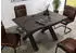 Massivmoebel24 Freeform 5 Baumkantentisch Mangoholz 140x90x77cm grau, X-Beine anthrazit (09-104-844-2211)