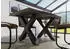 Massivmoebel24 Freeform 5 Baumkantentisch Mangoholz 140x90x77cm grau, X-Beine anthrazit (09-104-844-2211)
