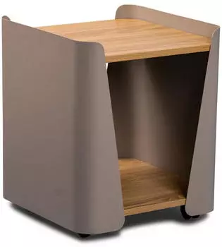 M2 Kollektion Sandro 3 Beistelltisch mit Rollen und Ablage, Eiche Dekor, 40x48x40cm (408705)