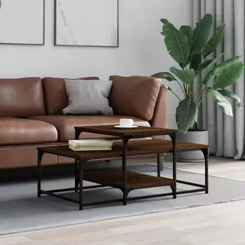 vidaXL Couchtisch Braun Eichen-Optik 102x60x45cm Holzwerkstoff (835318)