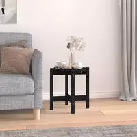 vidaXL Couchtisch Schwarz &Oslash; 42,5x45 cm Massivholz Kiefer