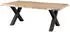 Massivmoebel24 Freeform 5 Baumkantentisch Mangoholz beige lackiert, X-Beine anthrazit 240x100x77cm (09-114-844-4216)