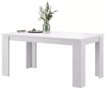 Inn.Furn Selen Esstisch ausziehbar wei&szlig; 160&ndash;200cm, bis 8 Personen