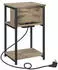 Vasagle Beistelltisch mit Steckdose, 2 AC- & 2 USB-Anschlüsse, 30x34x58cm