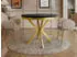 Mirjan24 Edder Gold 100 Esstisch ausziehbar, rund, Stahl, 100-176x100x76cm
