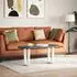 vidaXL Couchtischbeine V-Form 2 Stück Stahl Weiß 38x(42-43,3)cm (4012625)