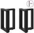 vidaXL Couchtischbeine T-Form 2 Stk. Stahl schwarz 38x25x(42-43)cm (4013024)