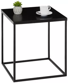 Idimex Hilar Beistelltisch Metall schwarz Vintage 40x40cm (13816)