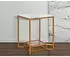 Mauro Ferretti Double Marble Beistelltisch Metall 47x47x60cm Gold Weiß (1423320000)